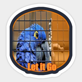 Caged animals Freedom Parrot Sticker